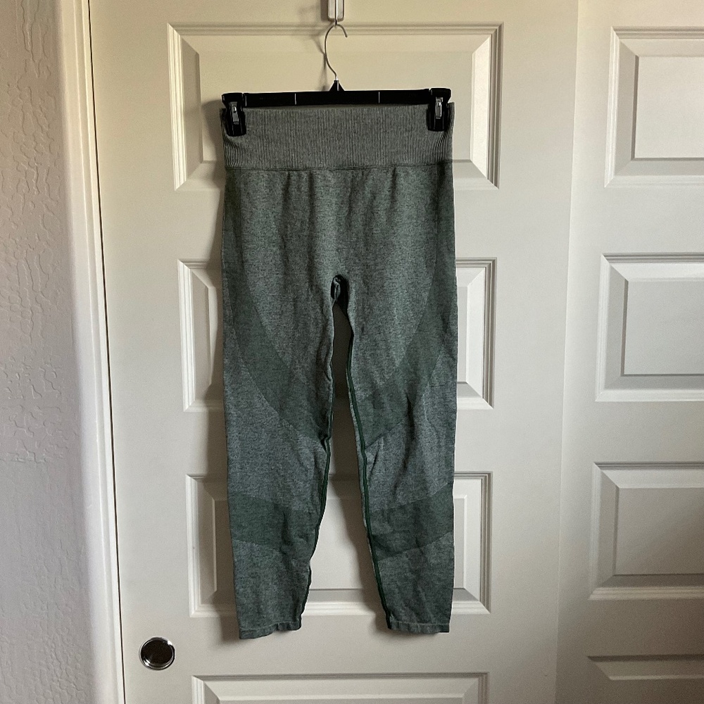 VS PINK Green Seamless Full Length Leggings - Size Large